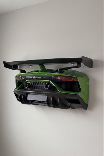 ApexShelf SVJ-Style lime green hypercar wall shelf